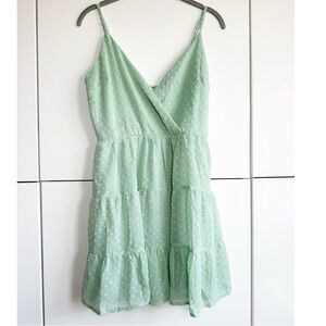 Trixxi Mint Green Swiss Dot Dress Size Small